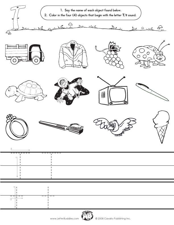 Initial Sounds Worksheets T